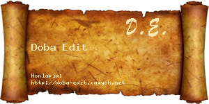 Doba Edit névjegykártya