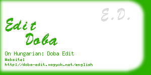 edit doba business card